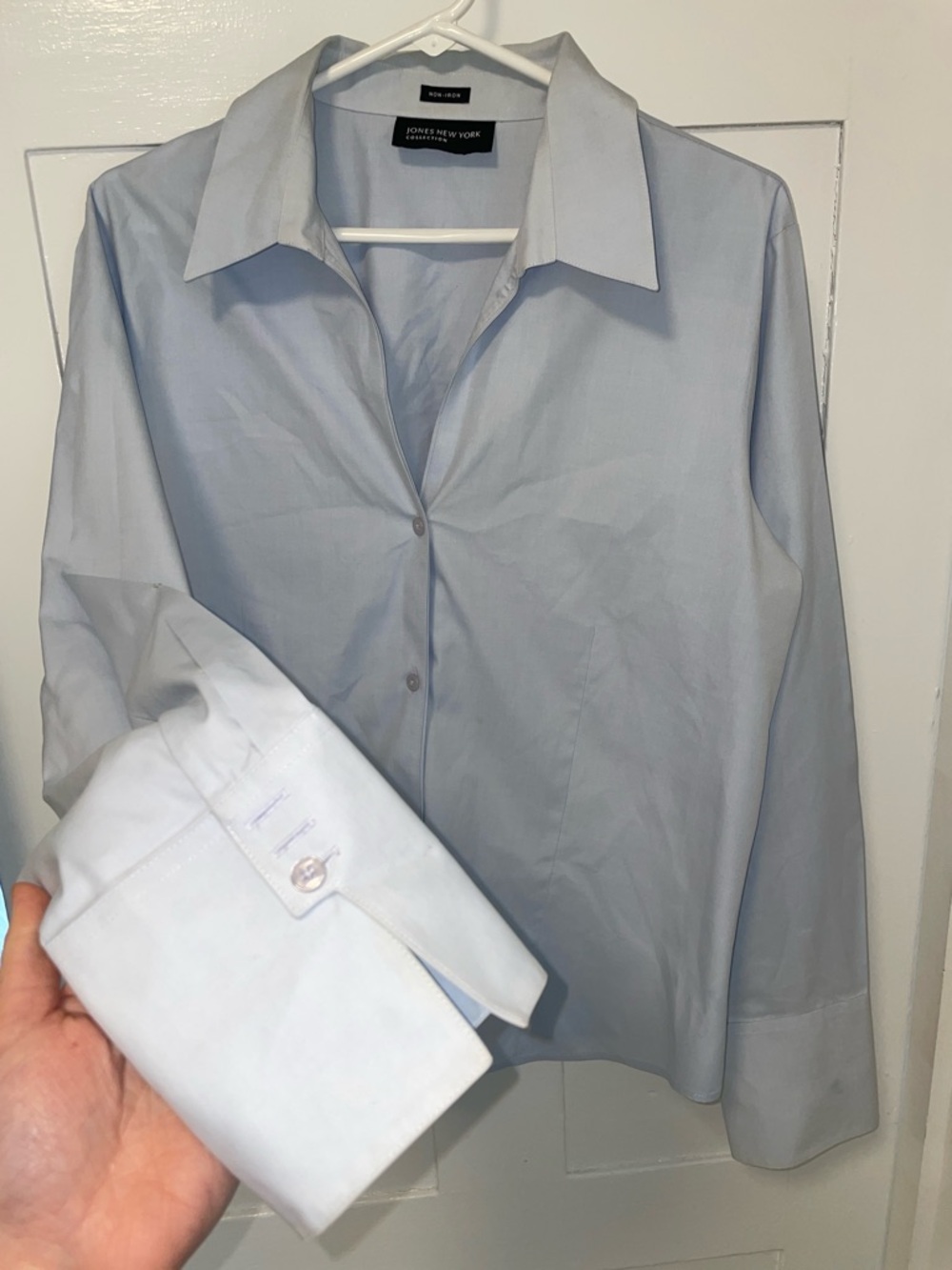 Jones New York Light Blue Classic Dress Shirt - Picture 4 of 6